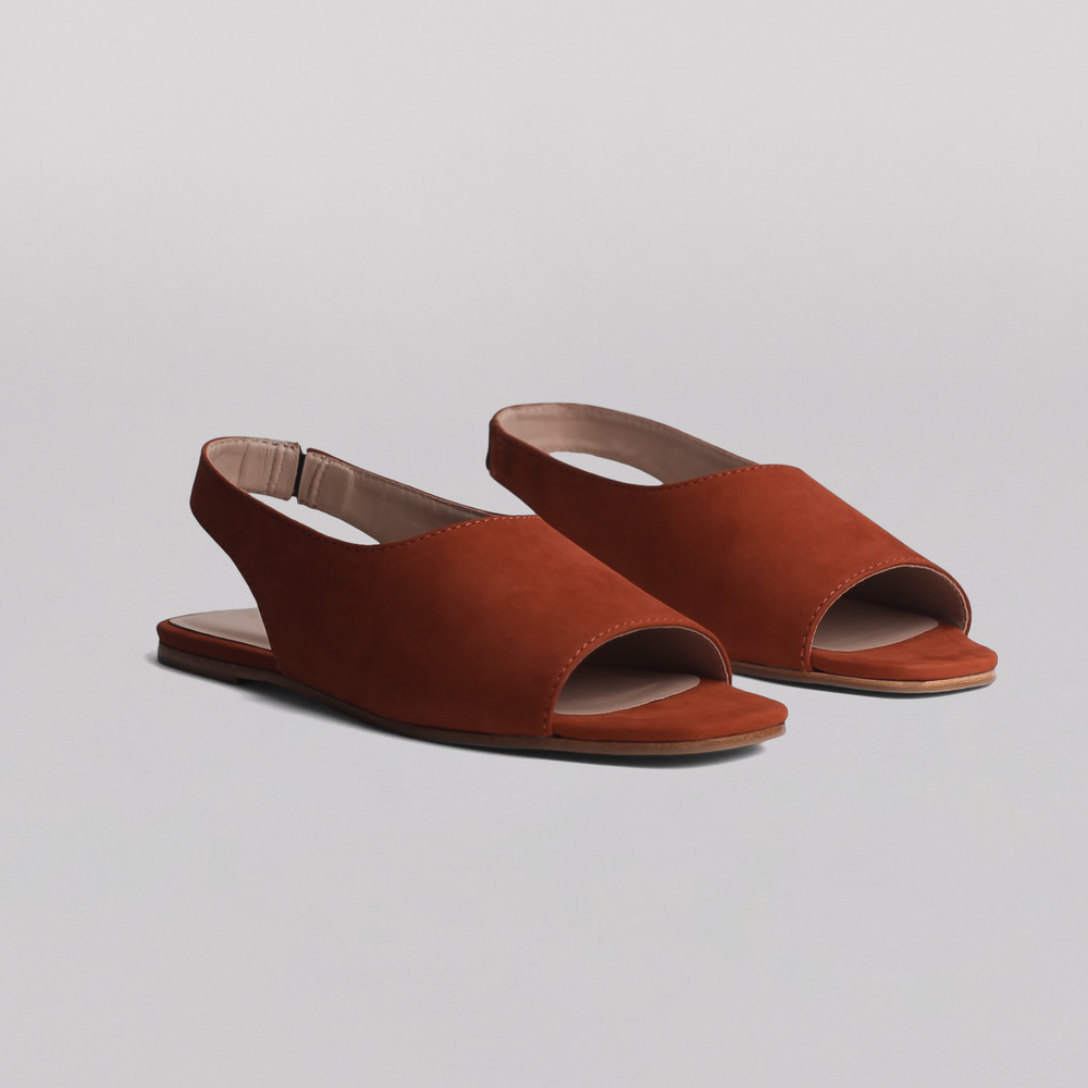 Wilder shoes - black leather women's x-strap flat sandal - hazel - on-foot view