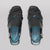 Wilder shoes - black leather women's x-strap flat sandal - hazel - top view